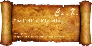 Csellár Klaudia névjegykártya