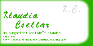 klaudia csellar business card